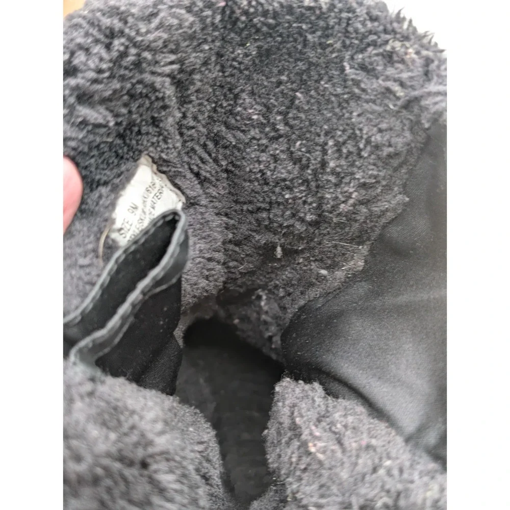 Totes Rikki Women's Winter Boots Size 9M Black Waterproof Dual Zip Faux Fur...